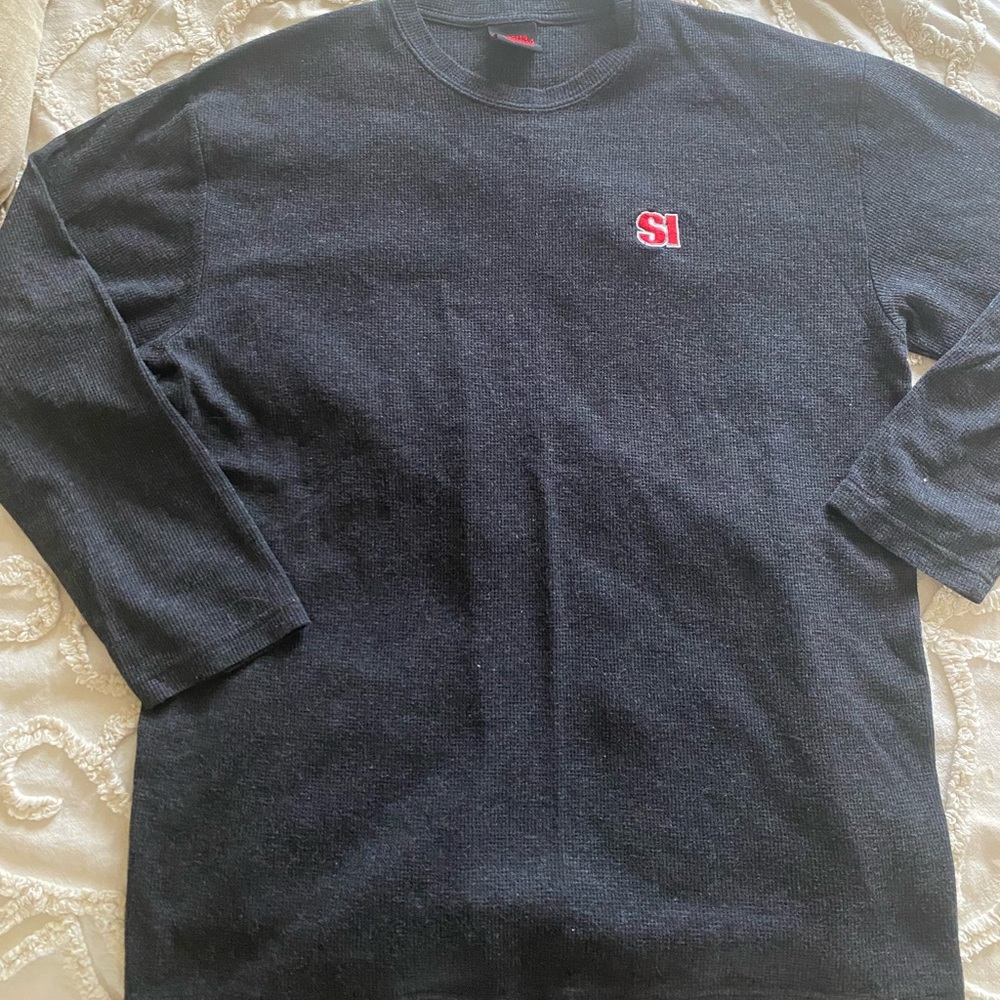 Vintage Sports Illustrated Gray Waffle Knit